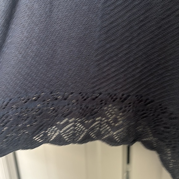 Slate blue knit cold shoulder top - Picture 3 of 3